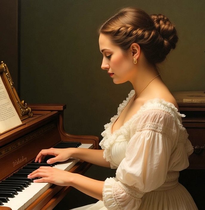 Pianiste jouant une musique connue